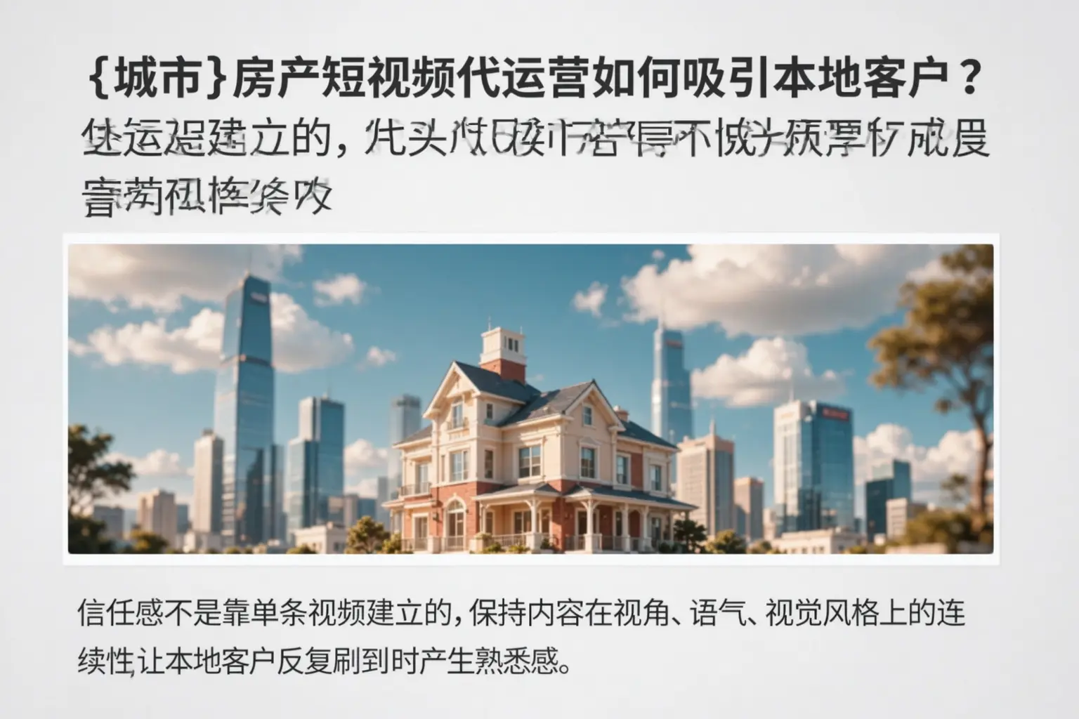 济南房产短视频代运营如何吸引本地客户?