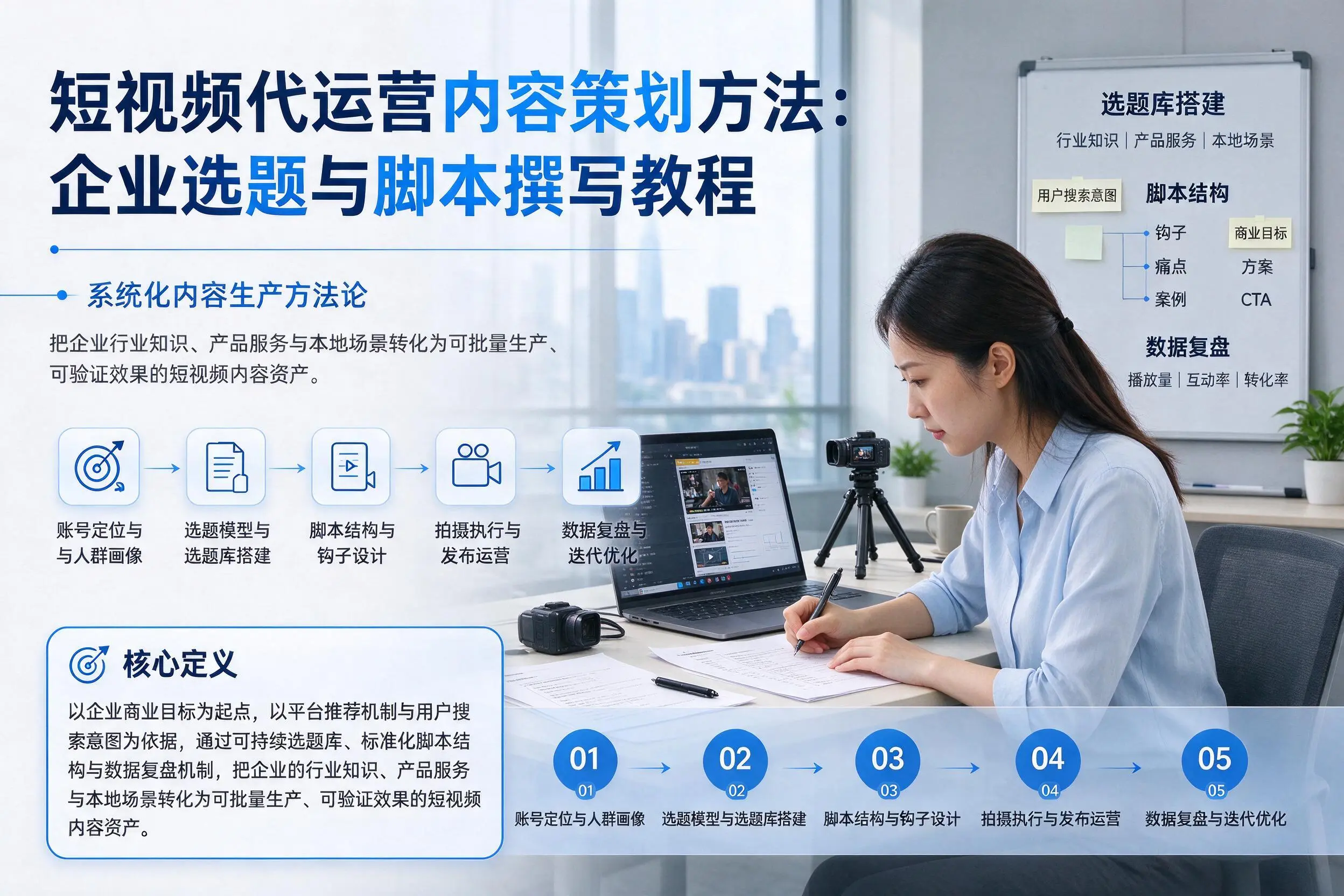 短视频代运营内容策划方法:济南企业选题与脚本撰写教程