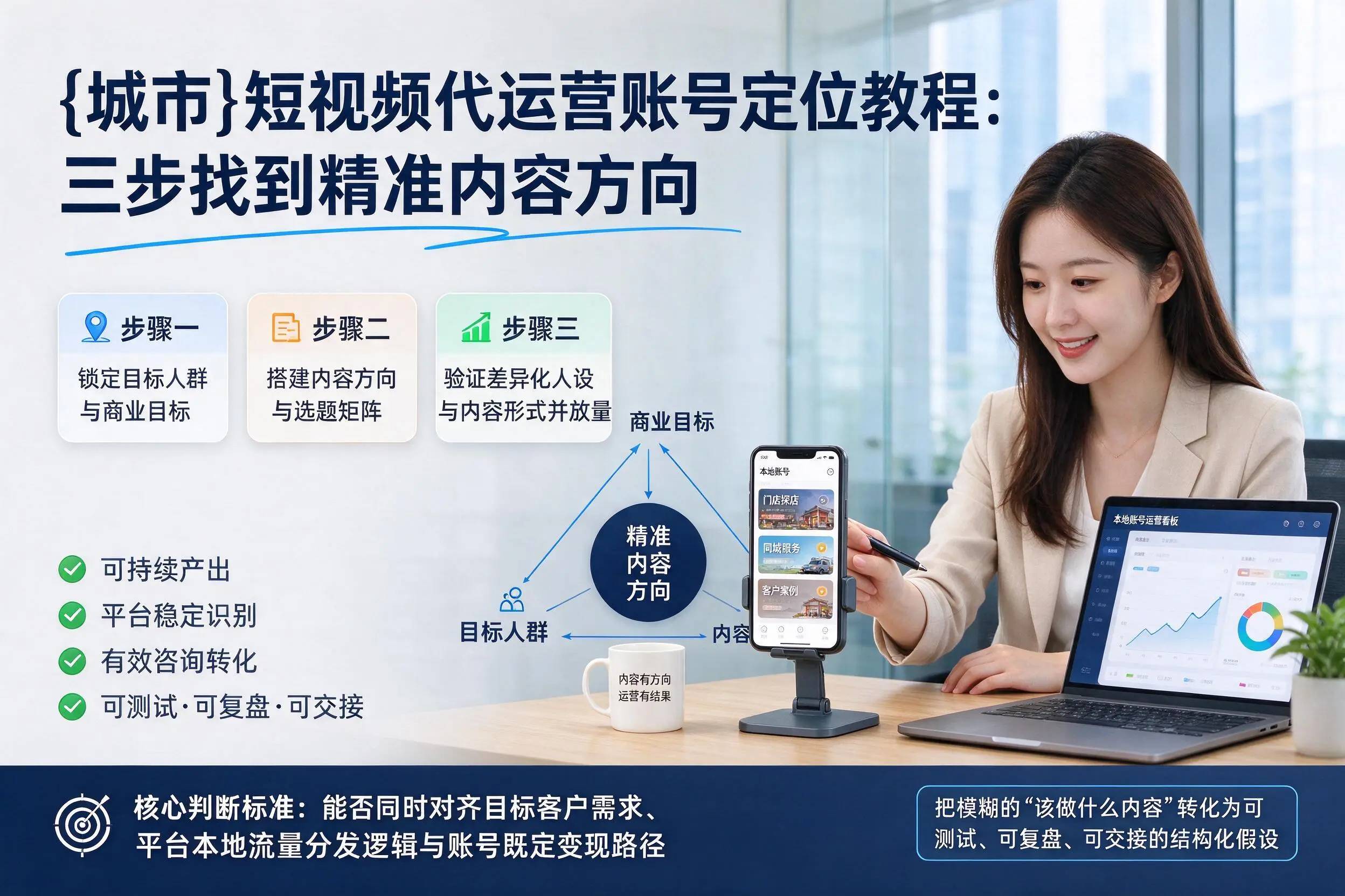 济南短视频代运营账号定位教程：三步找到精准内容方向
