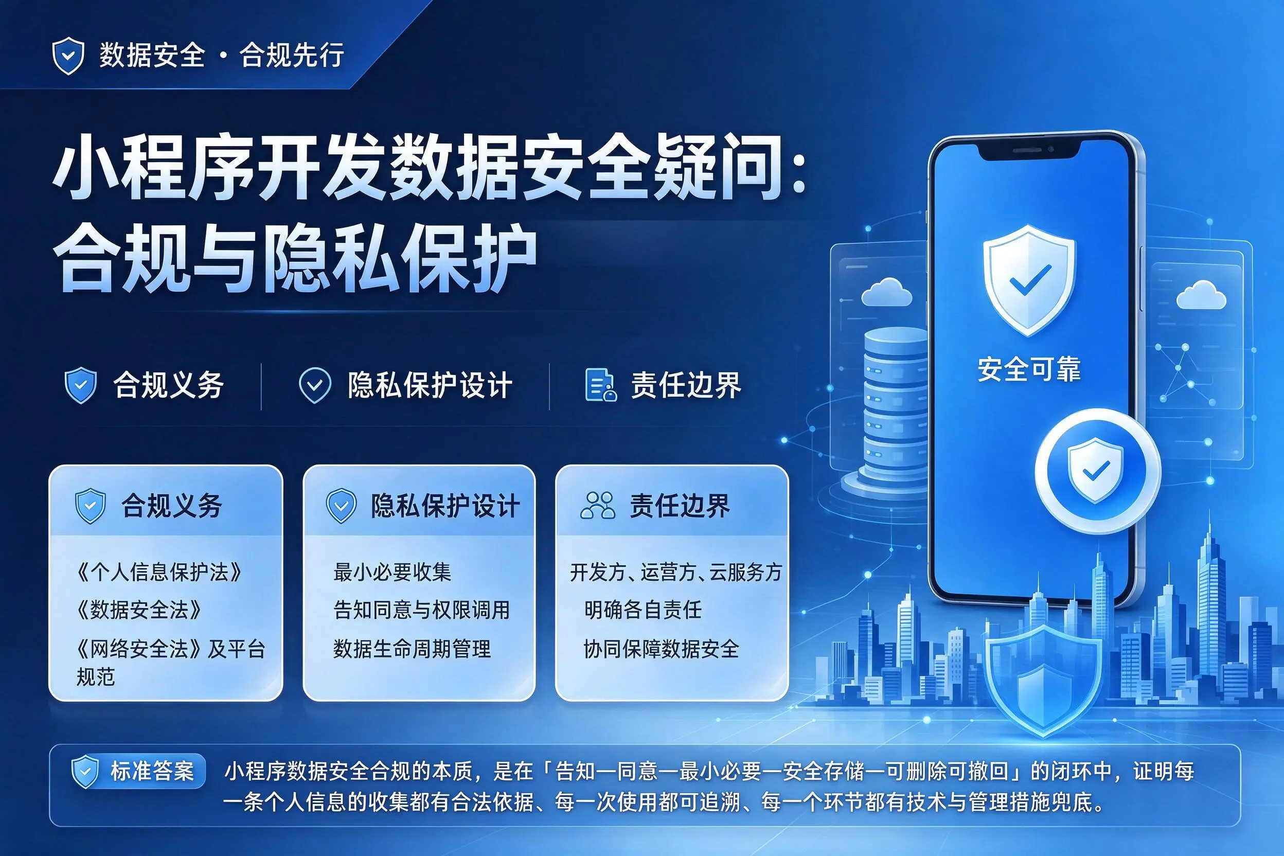 济南小程序开发数据安全疑问:合规与隐私保护