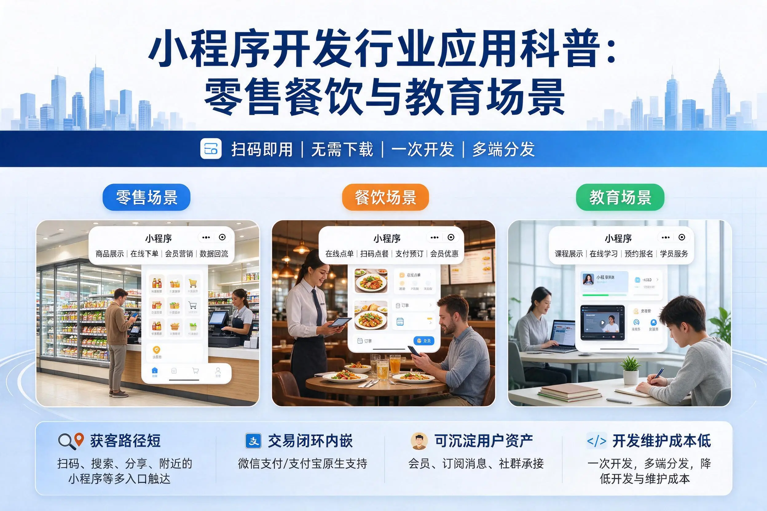 济南小程序开发行业应用科普：零售餐饮与教育场景