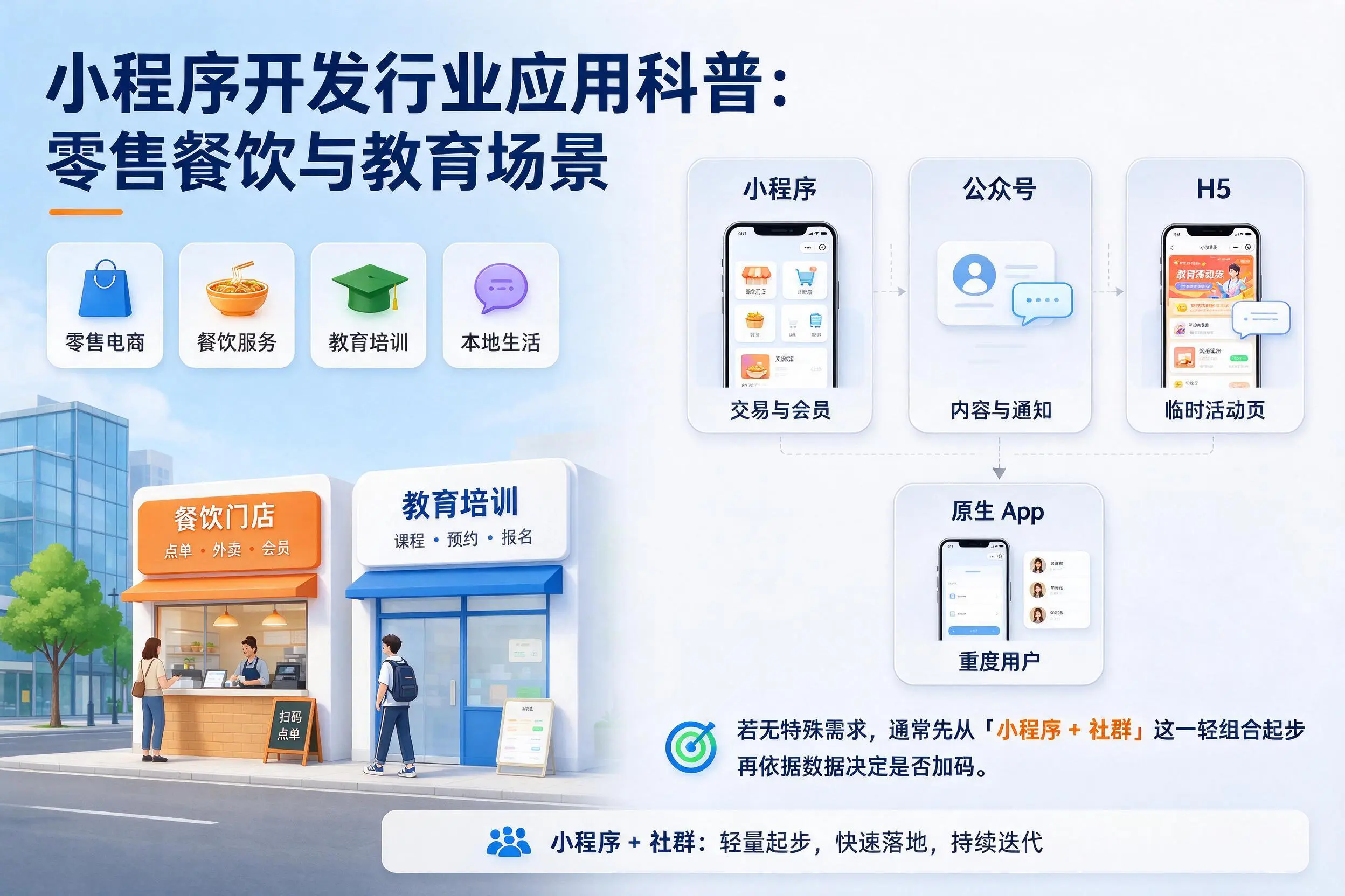 济南小程序开发行业应用科普：零售餐饮与教育场景