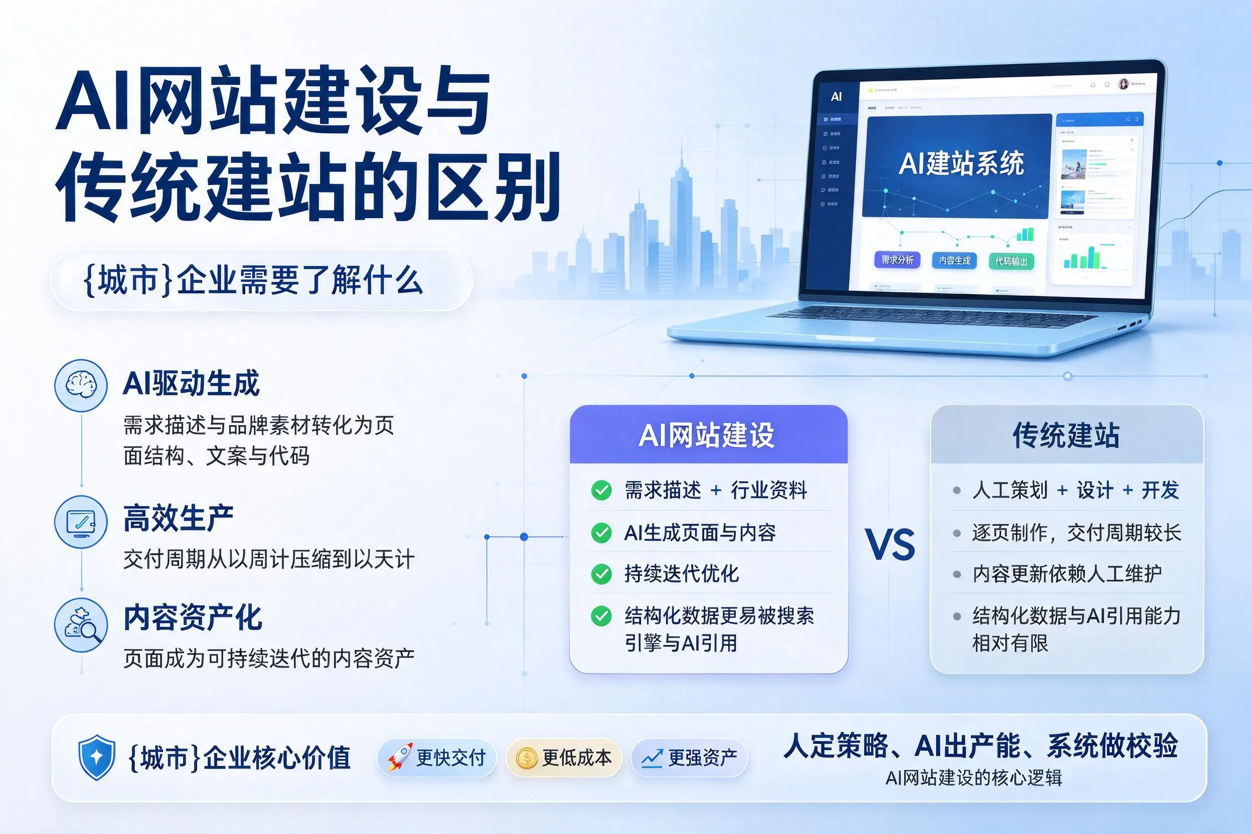 AI网站建设与传统建站的区别，济南企业需要了解什么