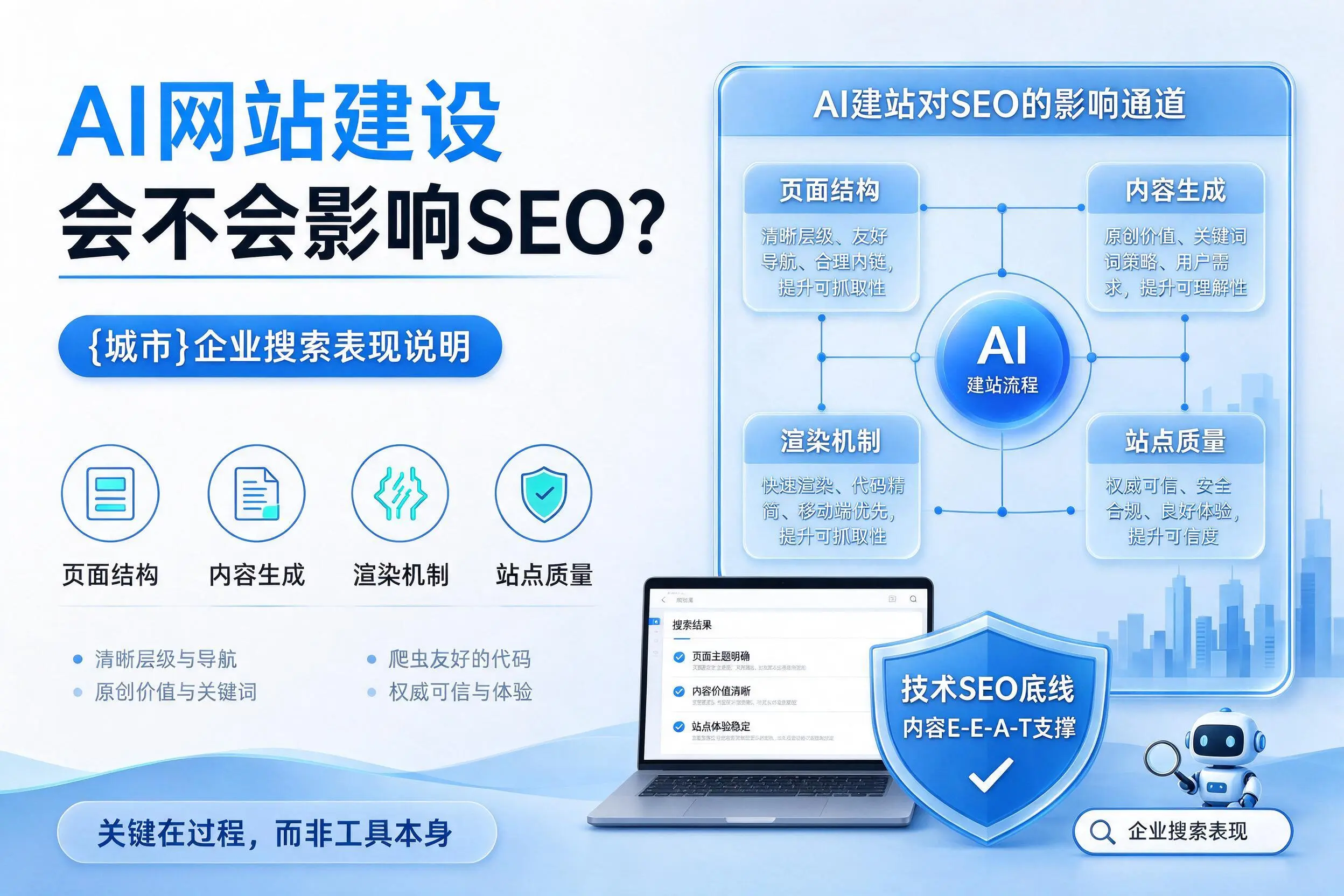 AI网站建设会不会影响SEO?济南企业搜索表现说明