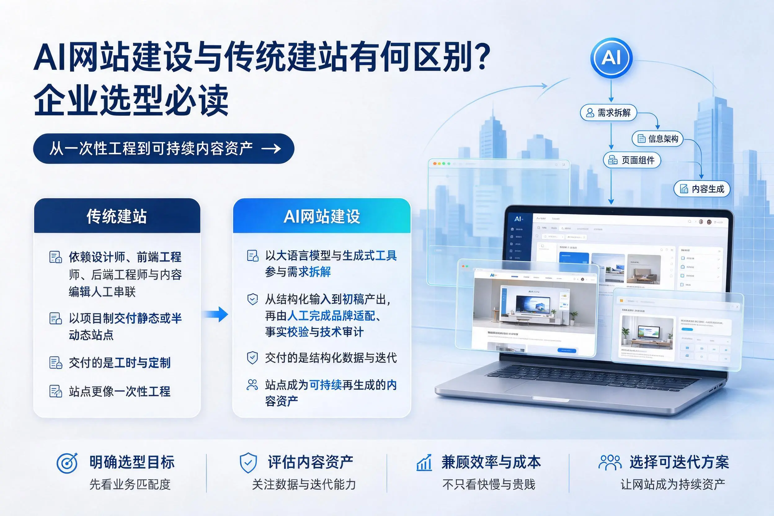 AI网站建设与传统建站有何区别？济南企业选型必读