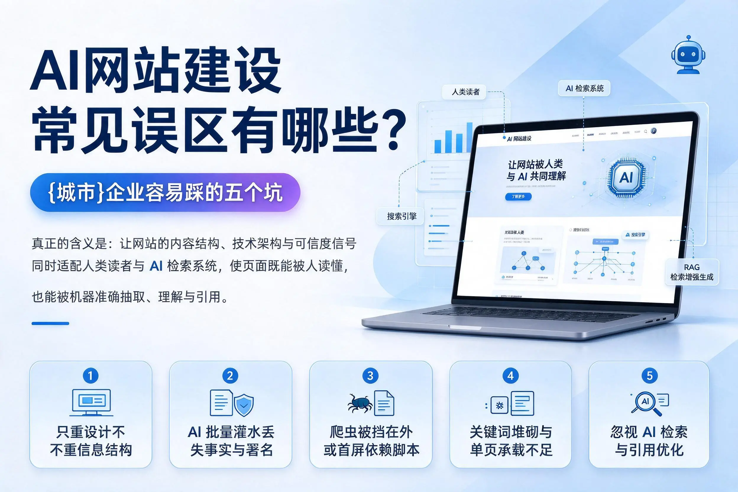 AI网站建设常见误区有哪些？济南企业容易踩的五个坑