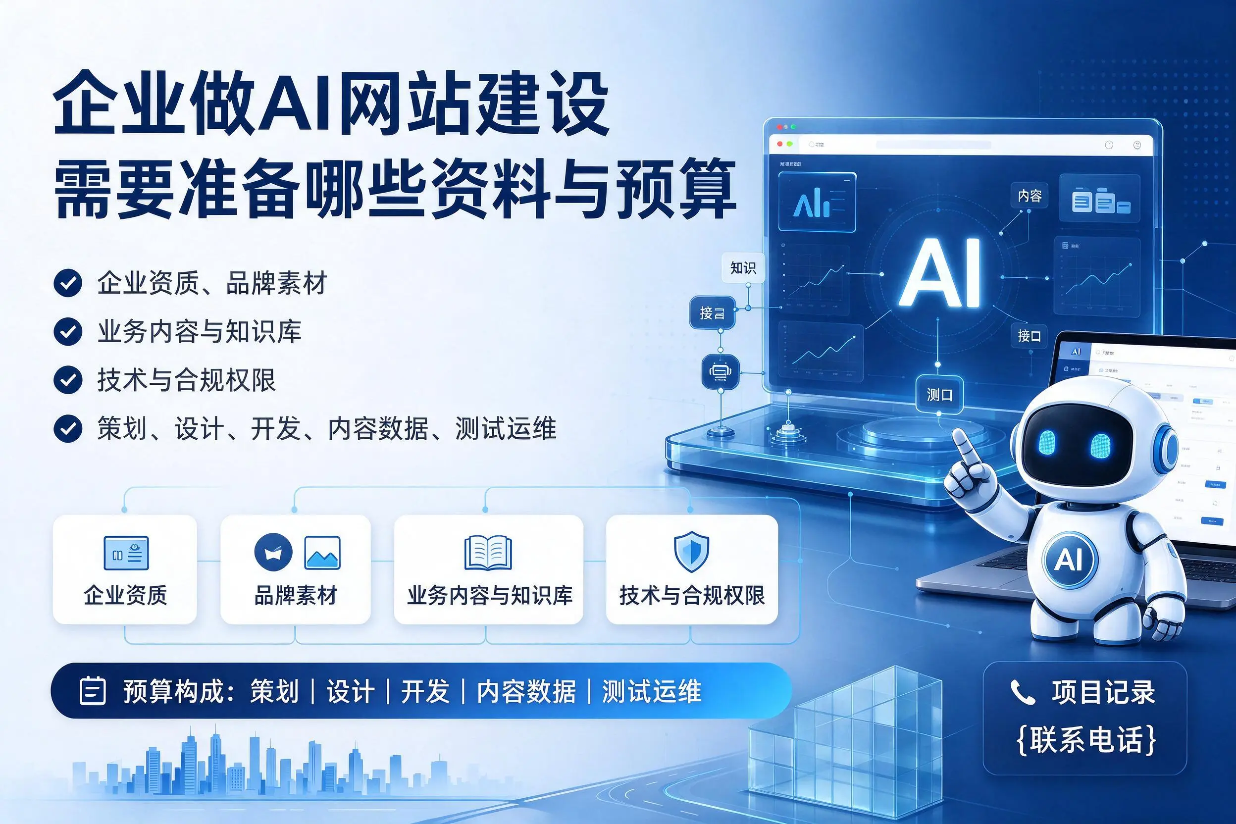 济南企业做AI网站建设需要准备哪些资料与预算