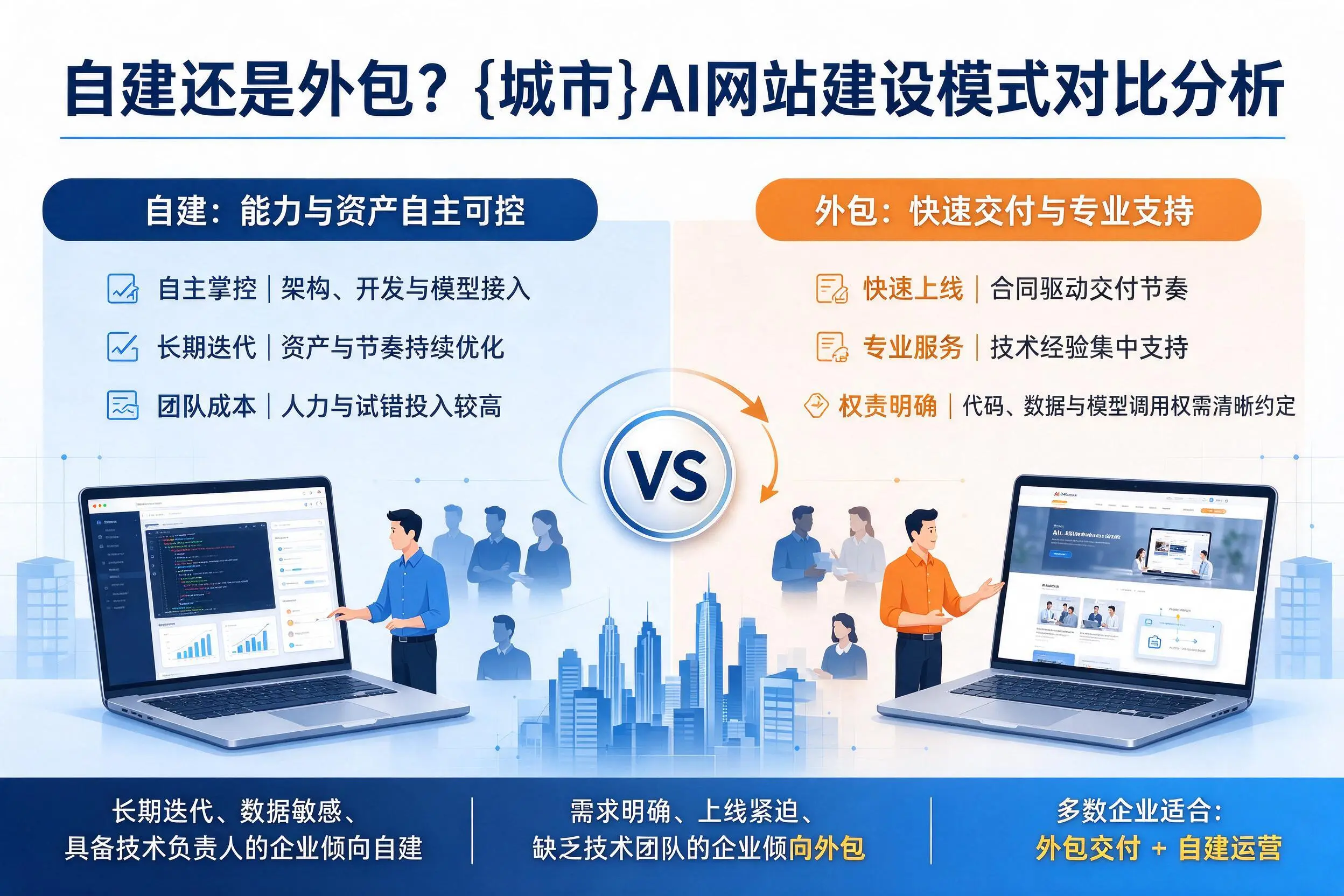 自建还是外包？济南AI网站建设模式对比分析