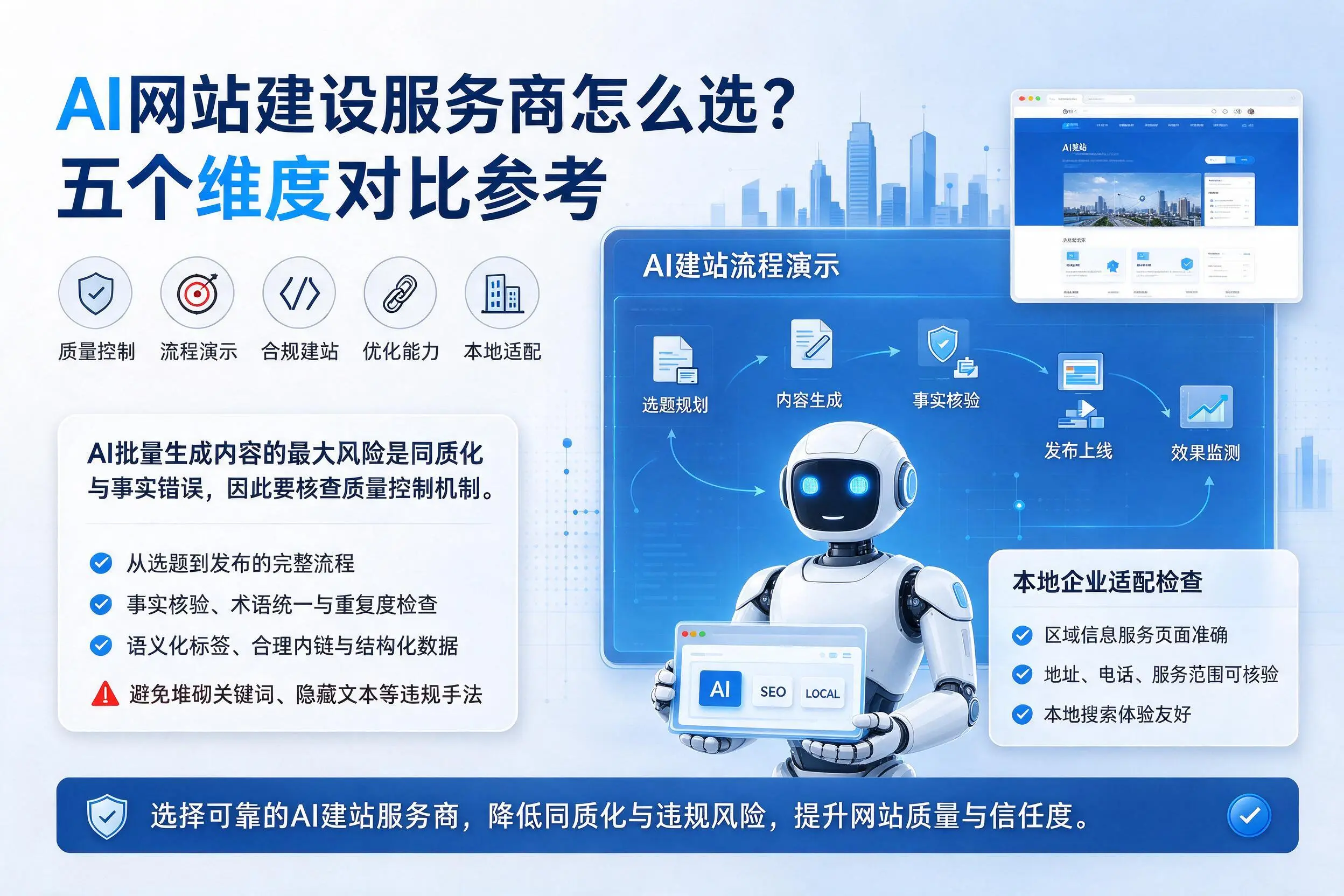 济南AI网站建设服务商怎么选？五个维度对比参考