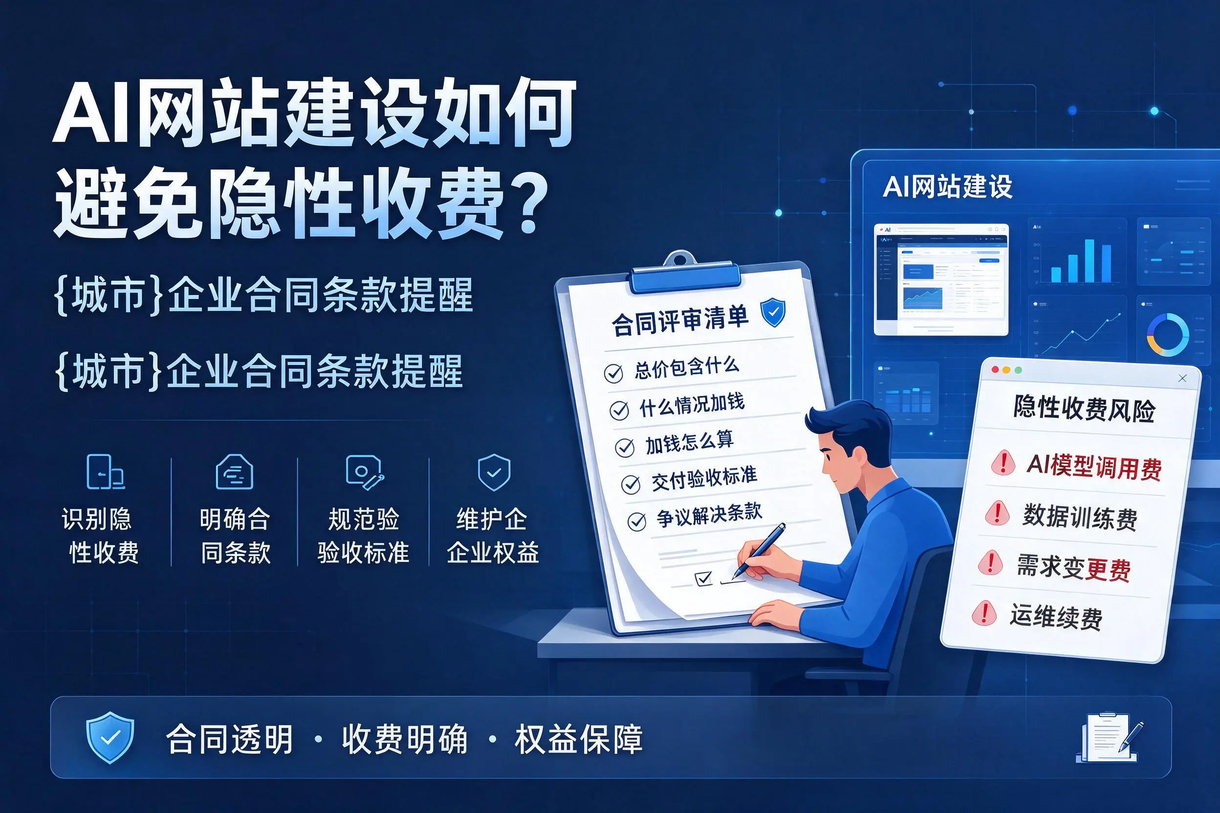 AI网站建设如何避免隐性收费？济南企业合同条款提醒