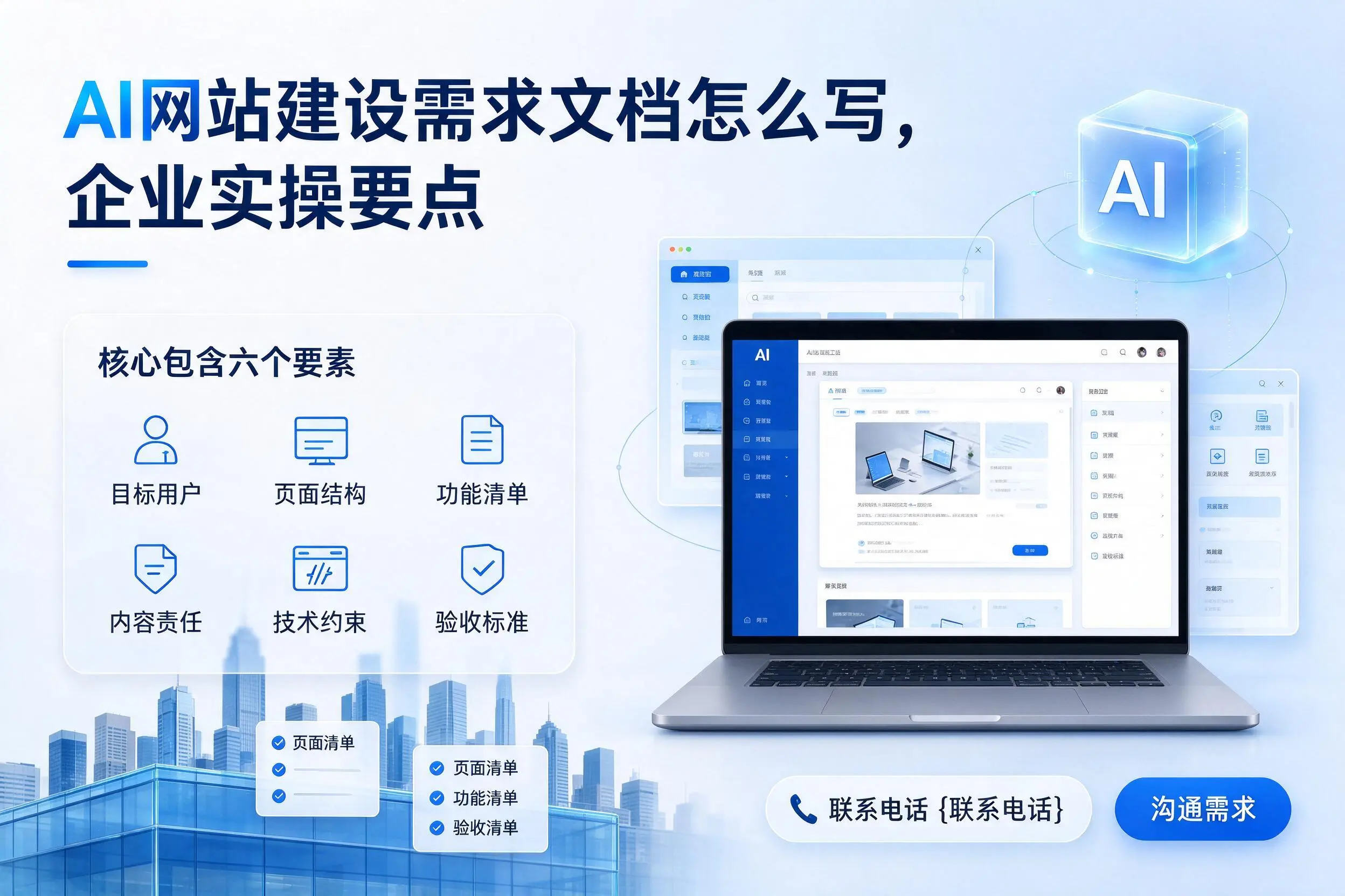 AI网站建设需求文档怎么写，济南企业实操要点