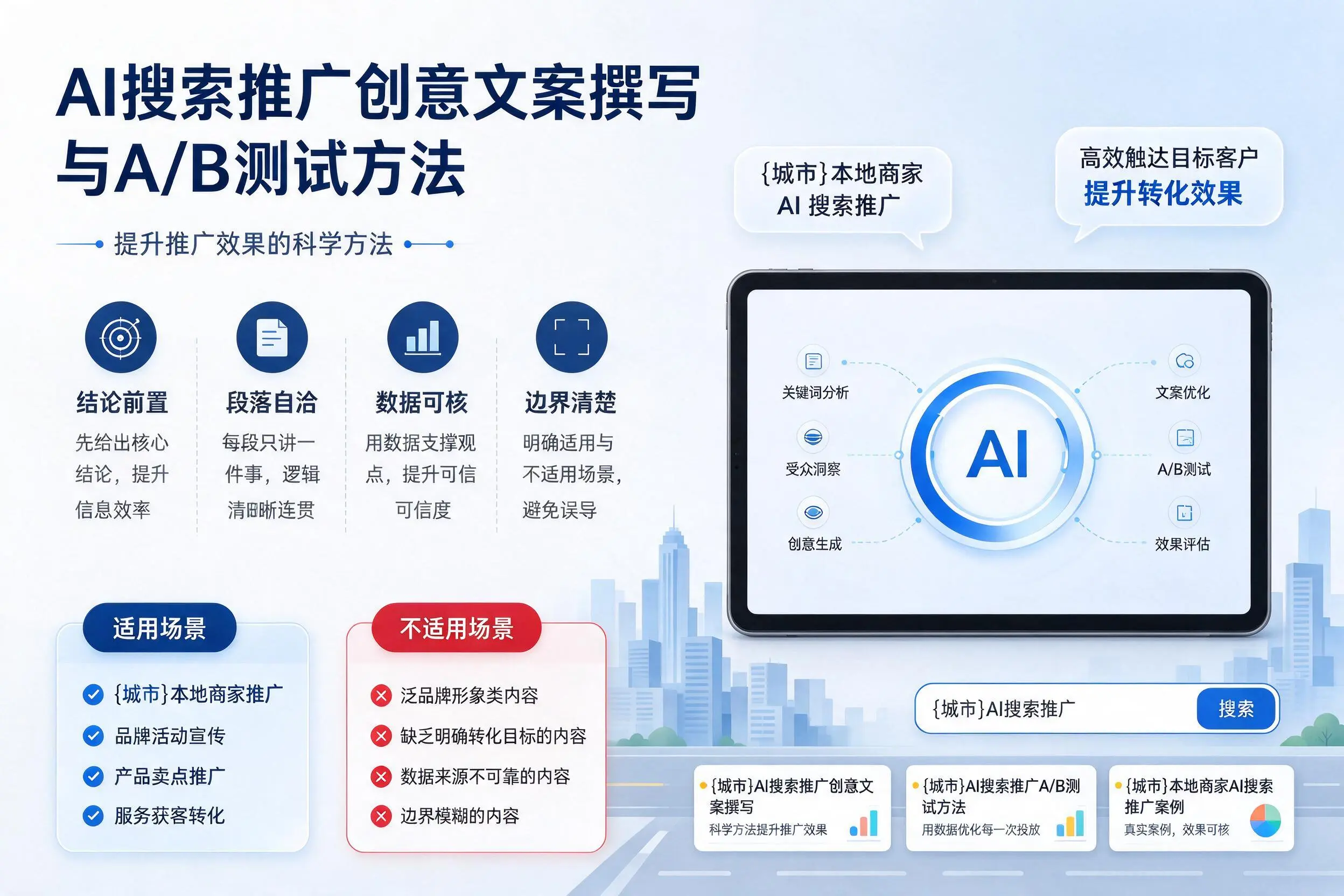 济南AI搜索推广创意文案撰写与A/B测试方法